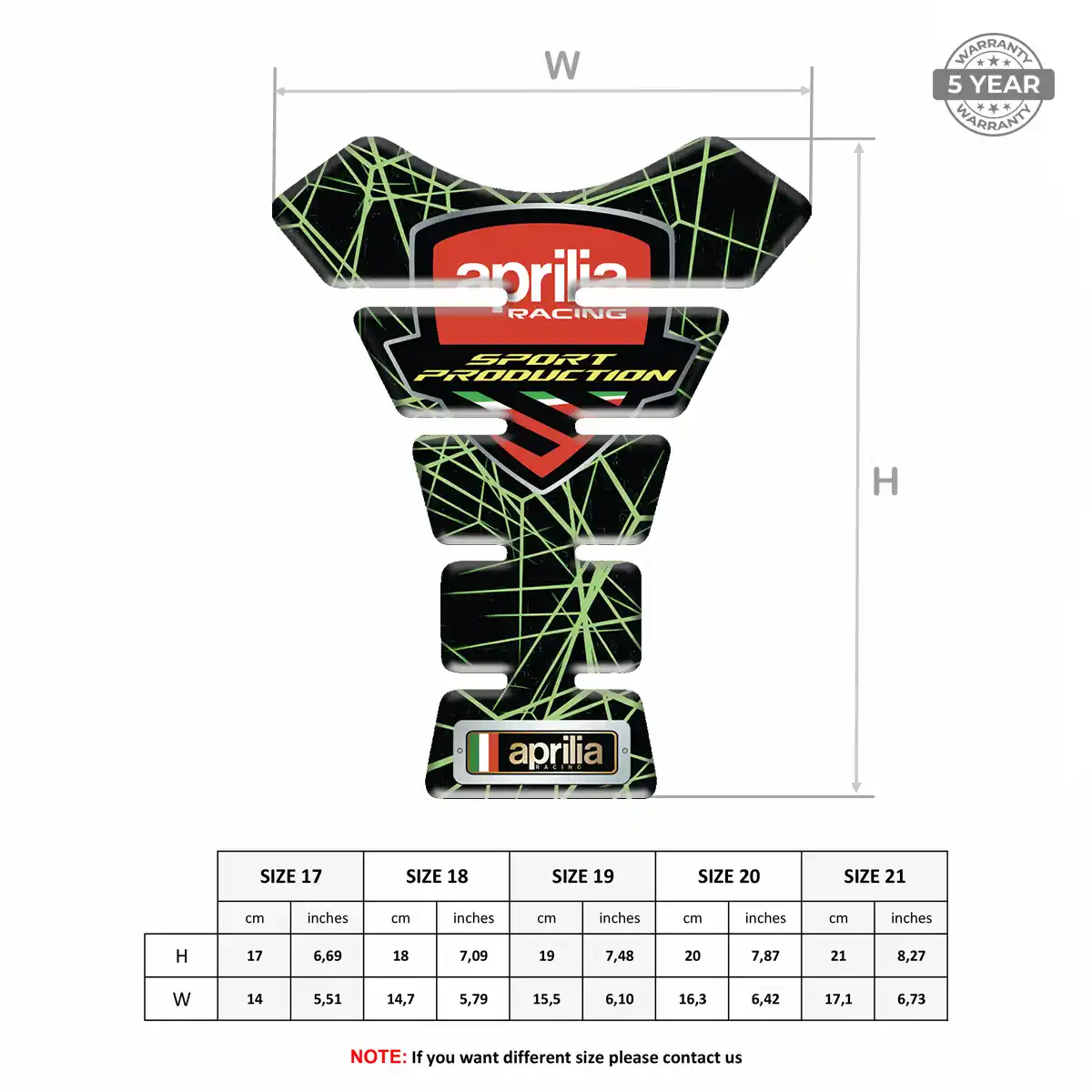 Aprilia Tank Protector Fuse Motorcycle Exclusive Series