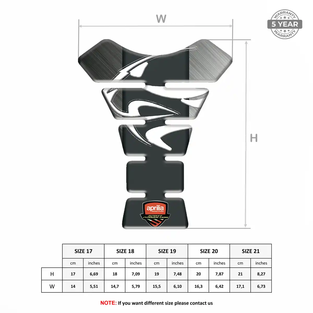 Aprilia Tank Protector Fuse Motorcycle Noble Edition