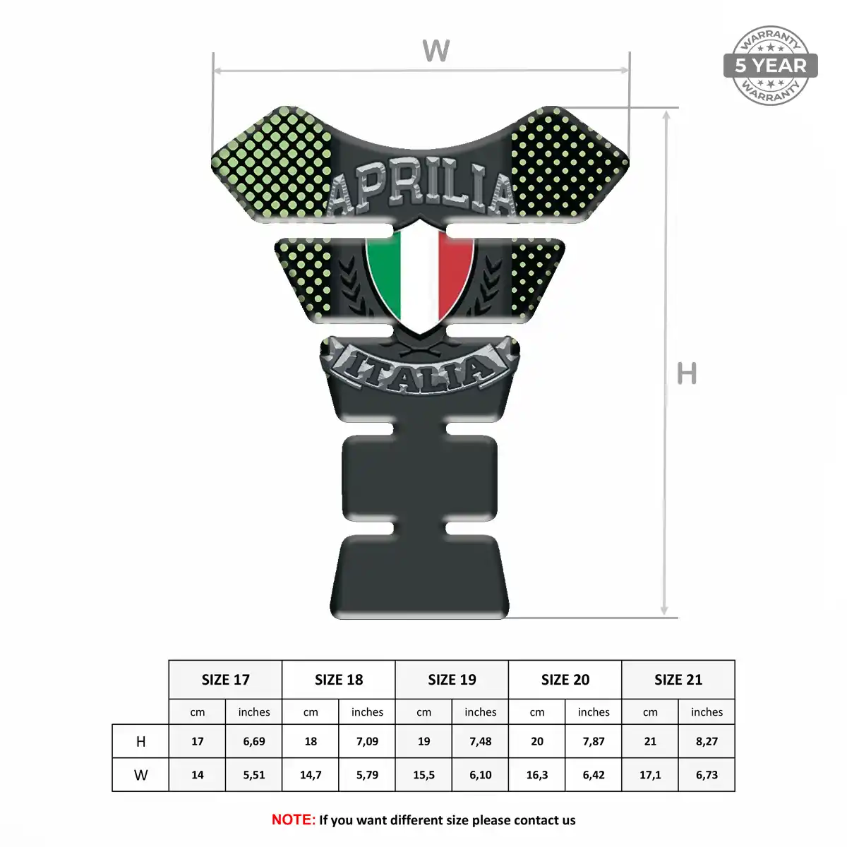 Aprilia Tank Protector Fuse Motorcycle Prestige Line