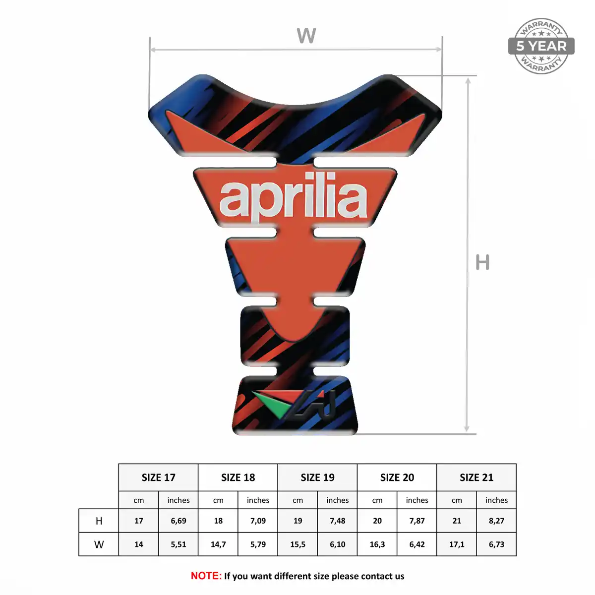 Aprilia Tank Protector Fuse Motorcycle Prime Quality