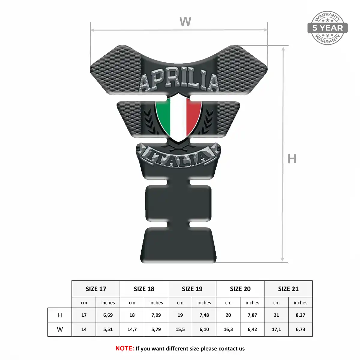Aprilia Tank Protector Fuse Prime Quality