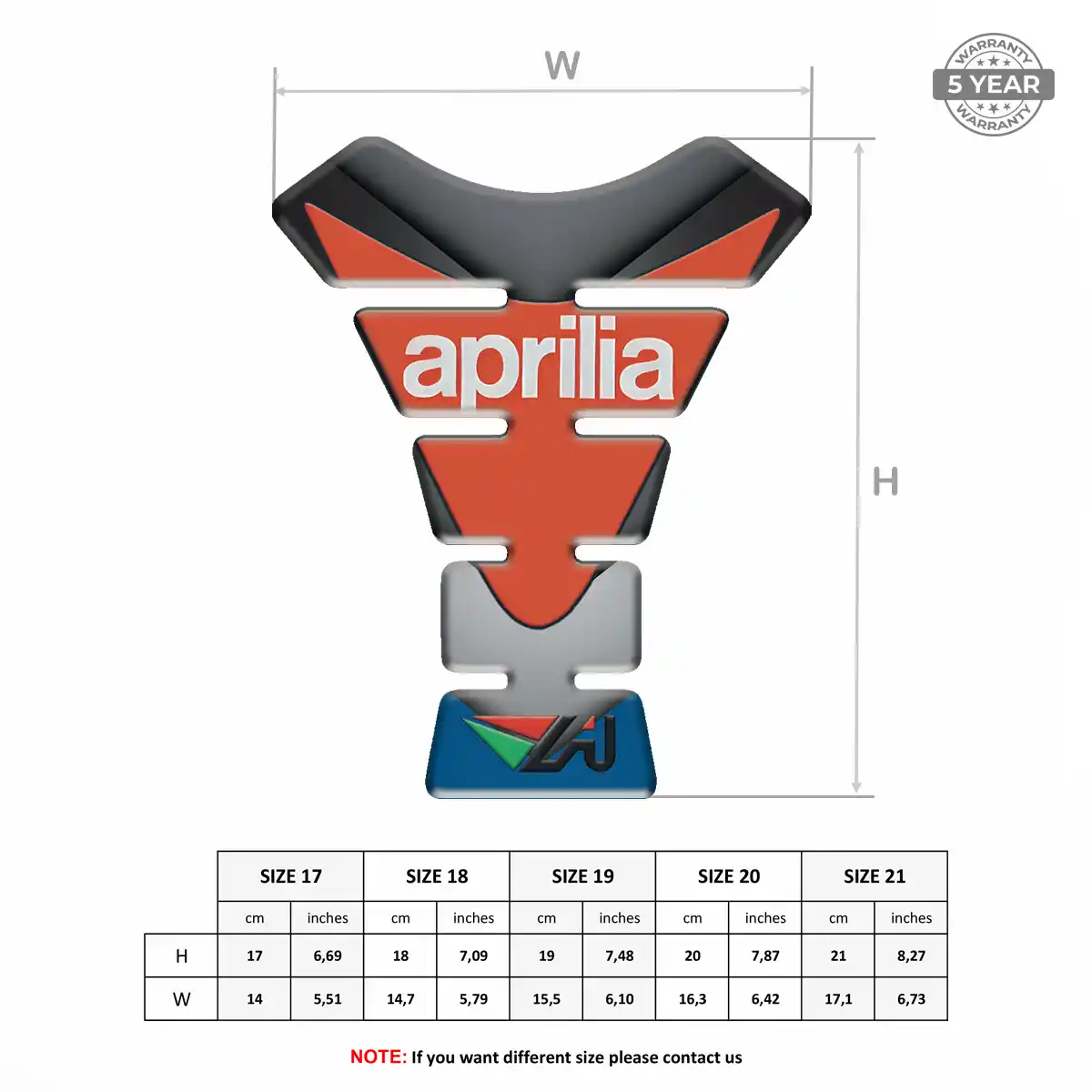 Aprilia Tank Protector Fuse Resin Elite