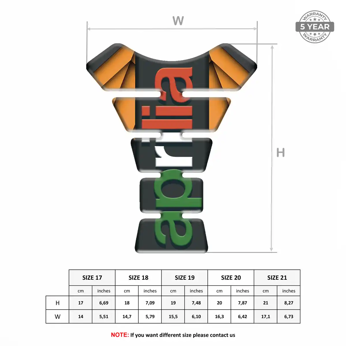 Aprilia Tank Protector Fuse Signature Grade