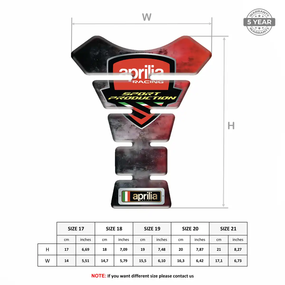 Aprilia Tank Protector Guard Deluxe Edition