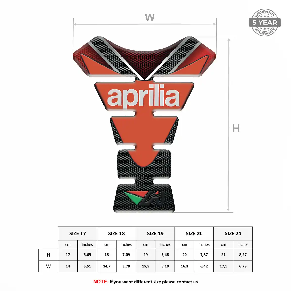 Aprilia Tank Protector Guard Motorbike Elite Edition
