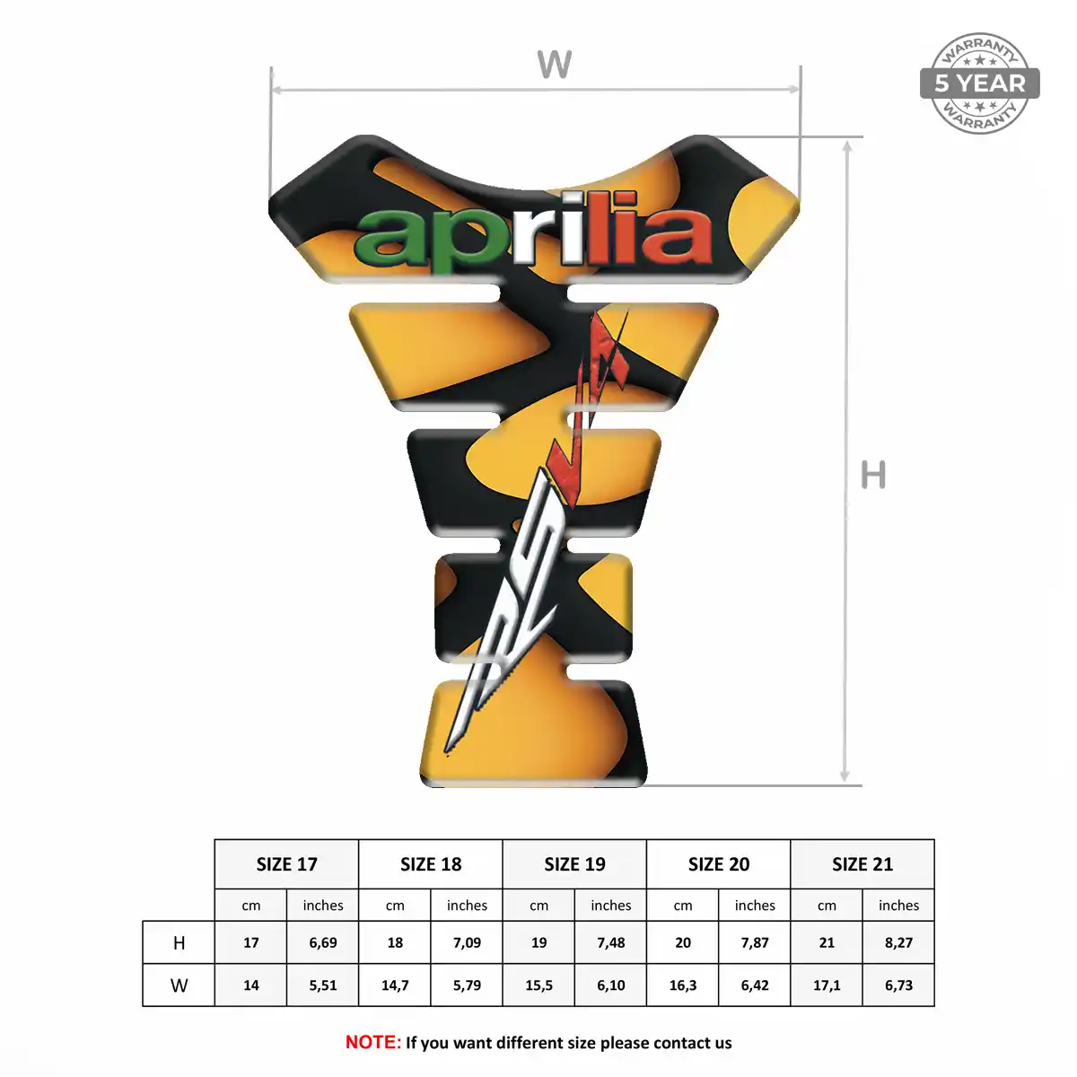 Aprilia Tank Protector Guard Motorbike Prime Quality