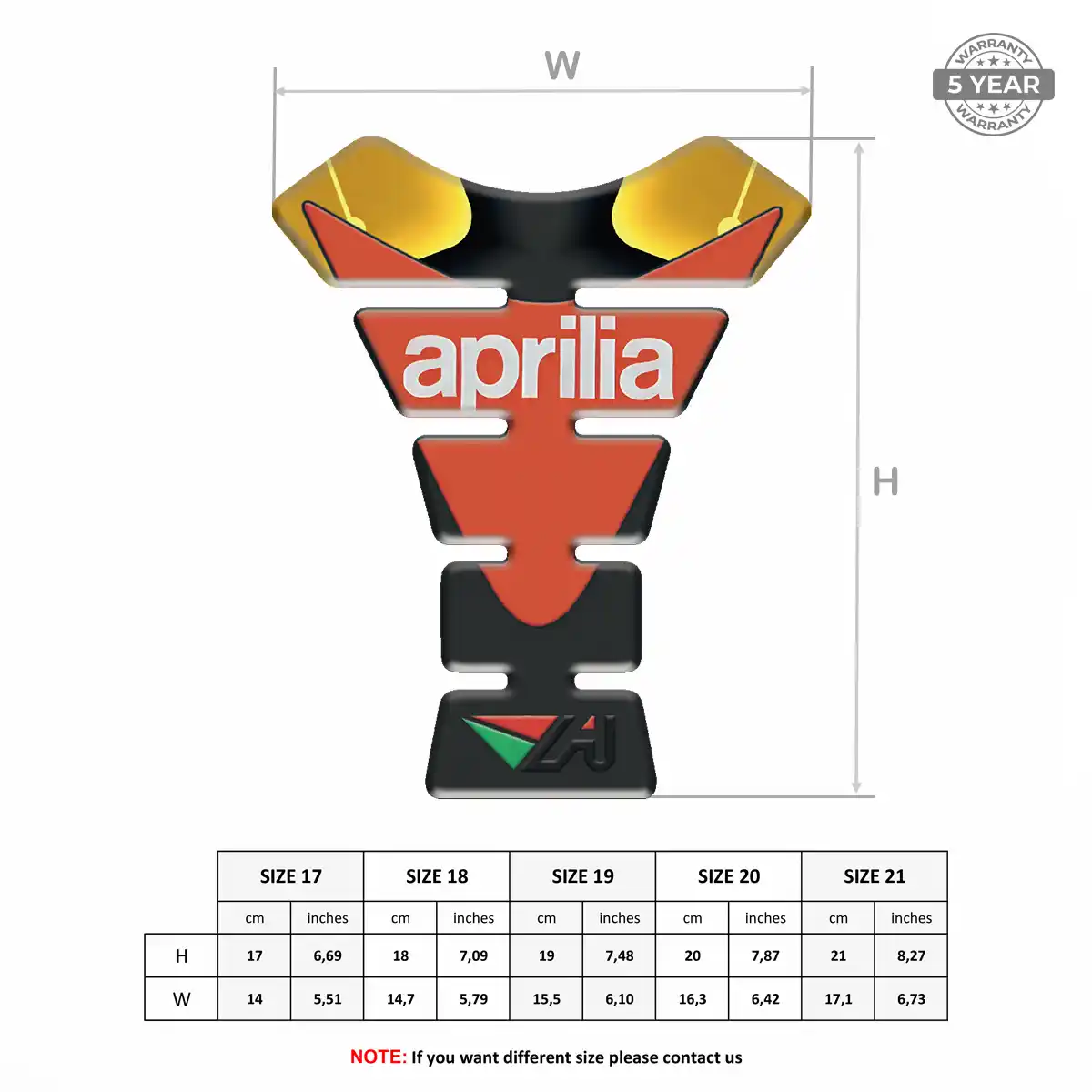 Aprilia Tank Protector Guard Motorcycle Exclusive Series