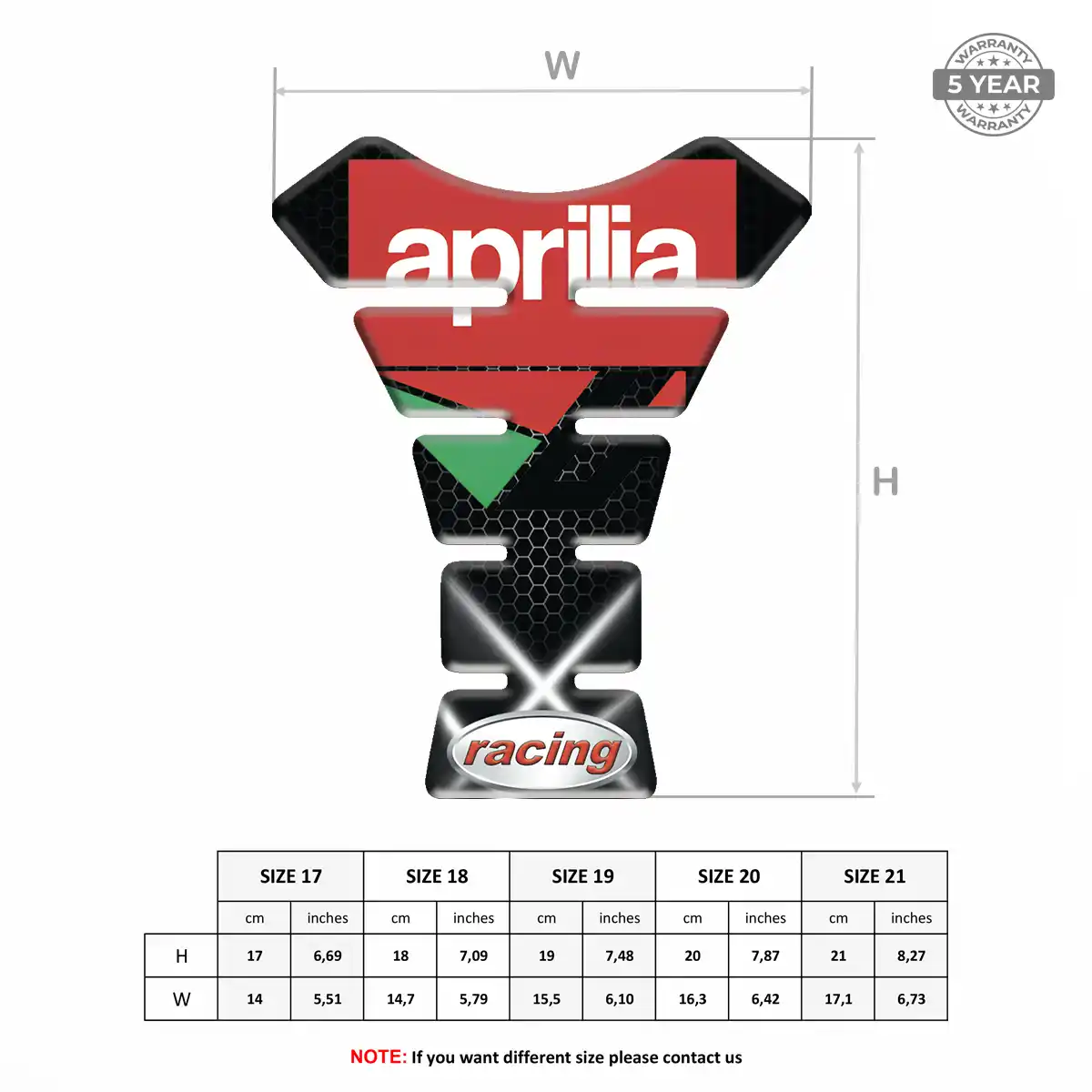 Aprilia Tank Protector Guard Refined Design