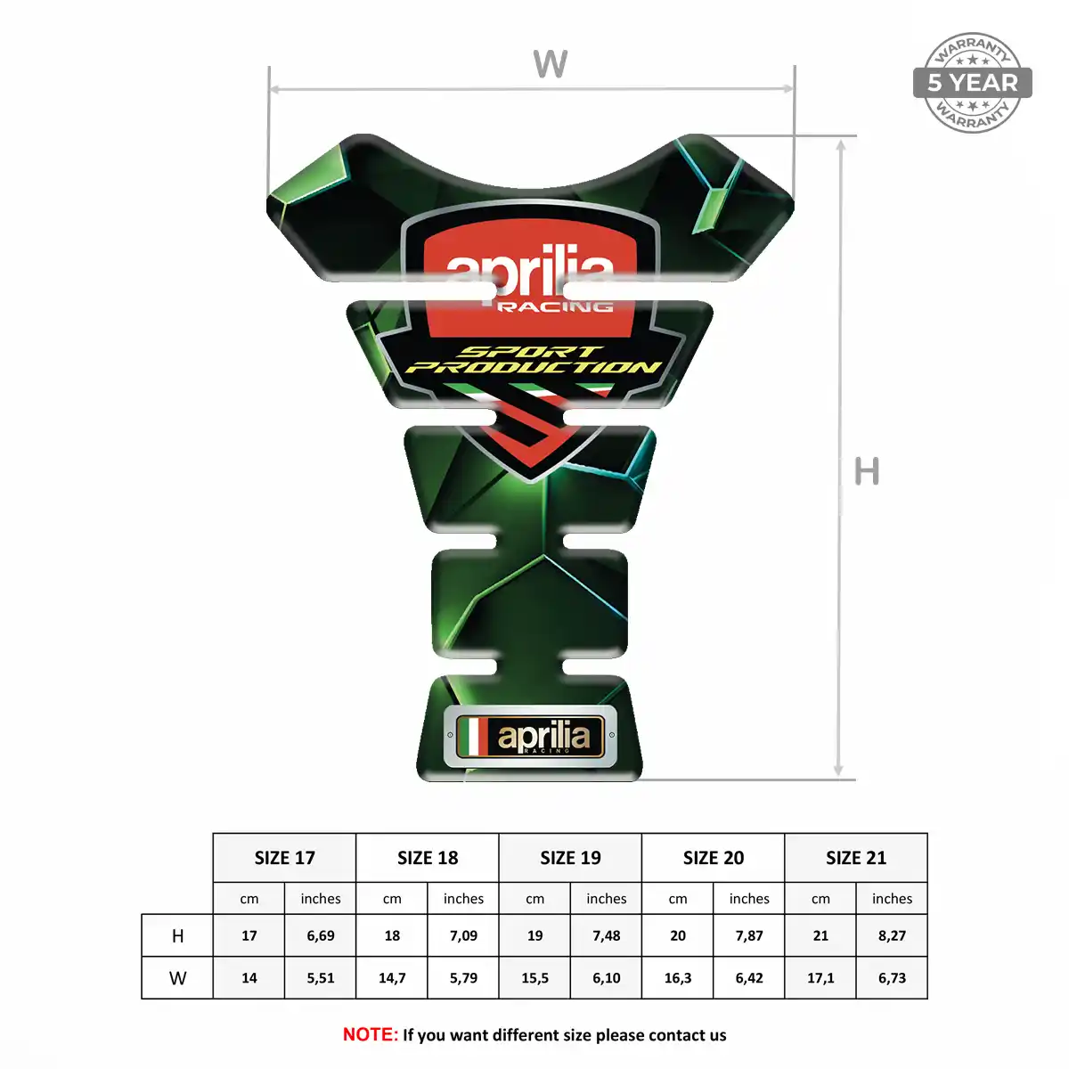 Aprilia Tank Protector Guard Sleek Style