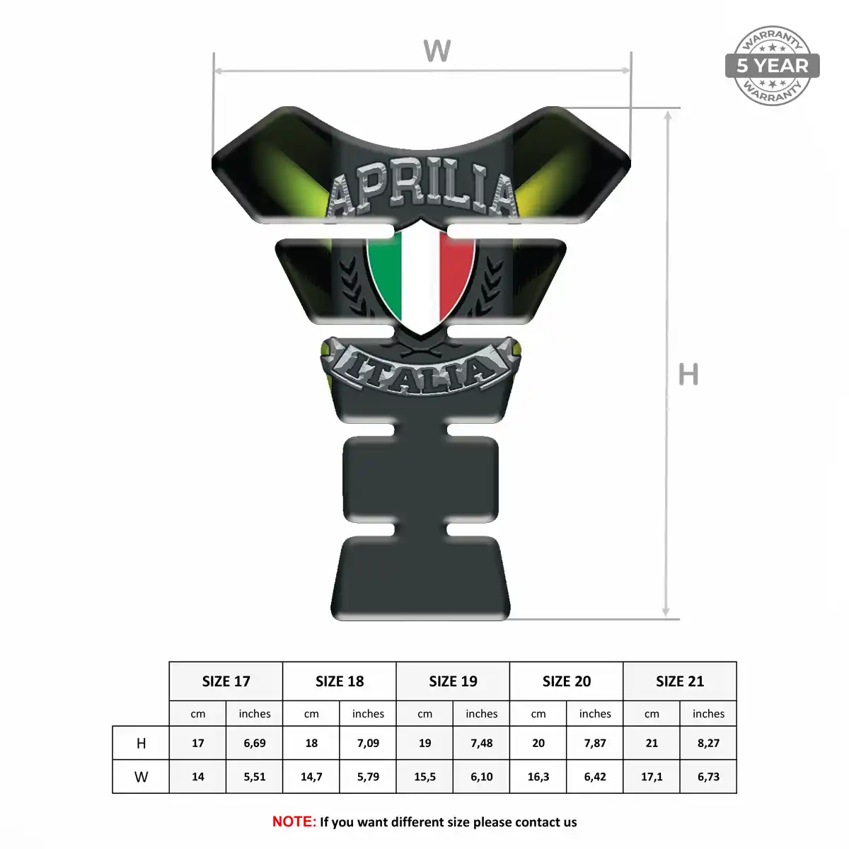 Aprilia Tank Protector Guards Elite Finish