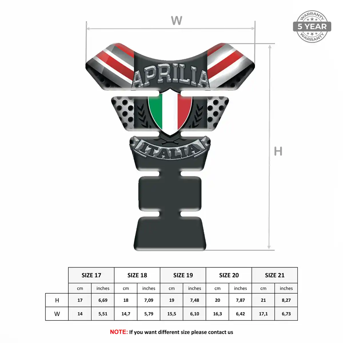 Aprilia Tank Protector Guards Motorbike Deluxe Edition