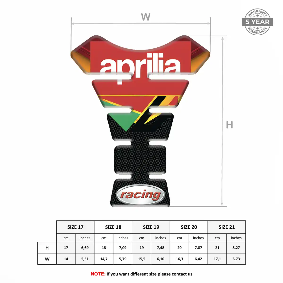 Aprilia Tank Protector Guards Motorbike Elite Edition