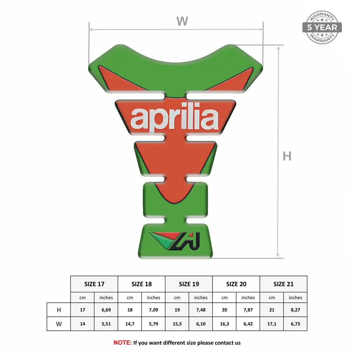 Aprilia Tank Protector Guards Motorbike Prestige Line