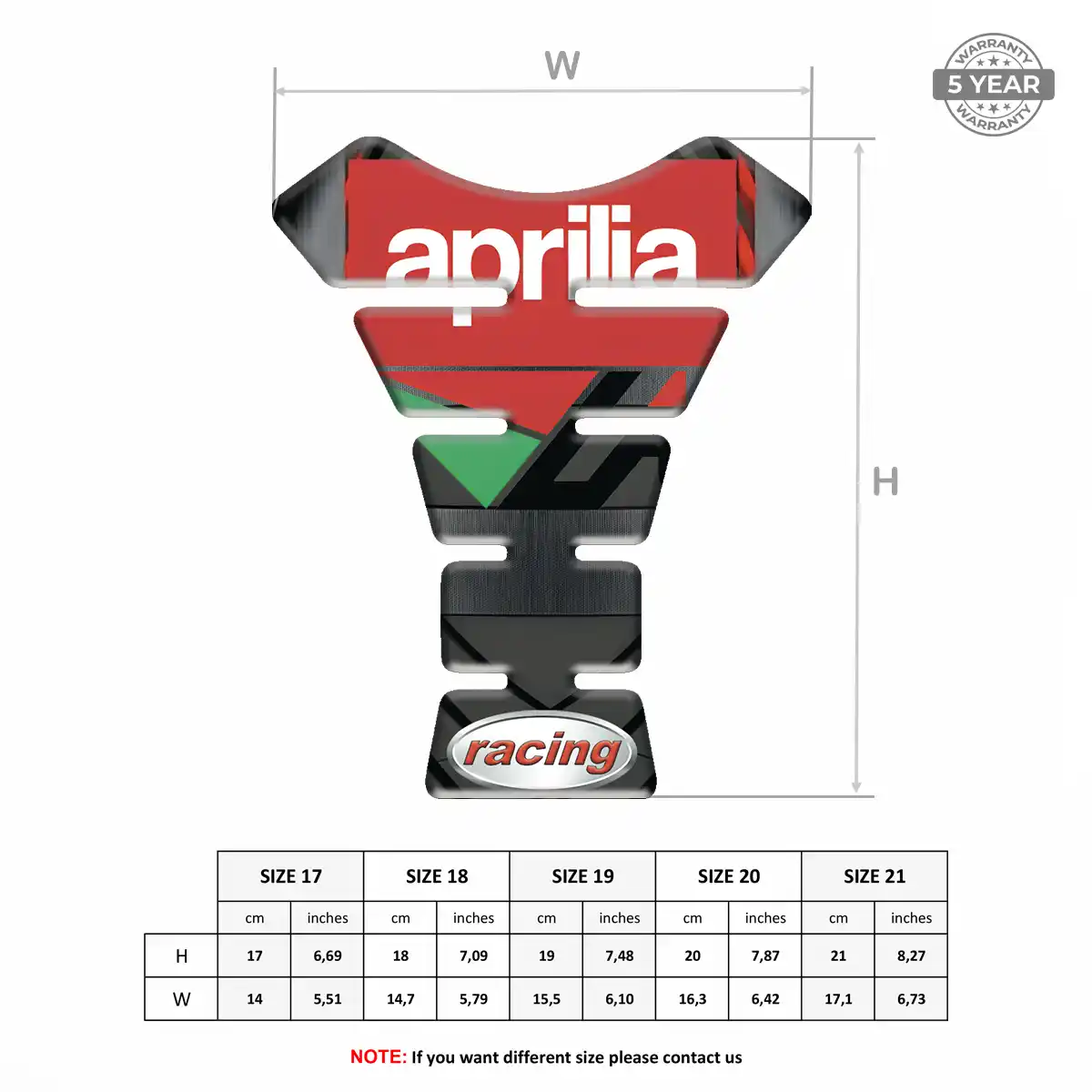 Aprilia Tank Protector Guards Motorbike Signature Grade