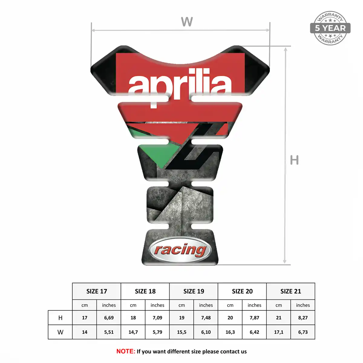 Aprilia Tank Protector Guards Motorcycle Exclusive Series