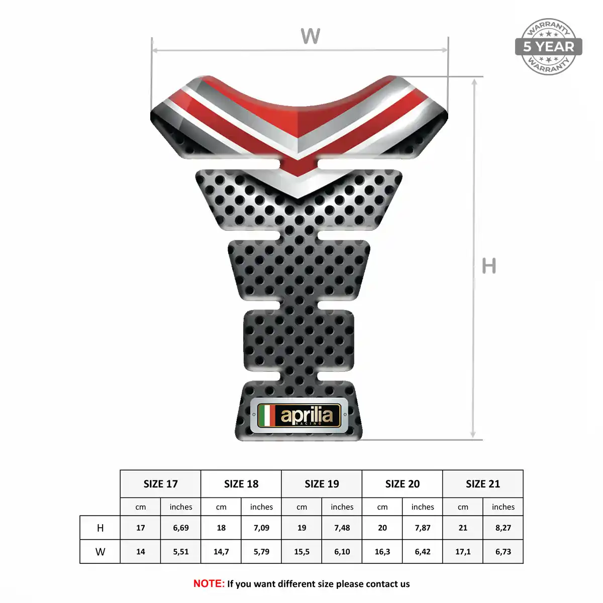 Aprilia Tank Protector Guards Motorcycle Noble Edition