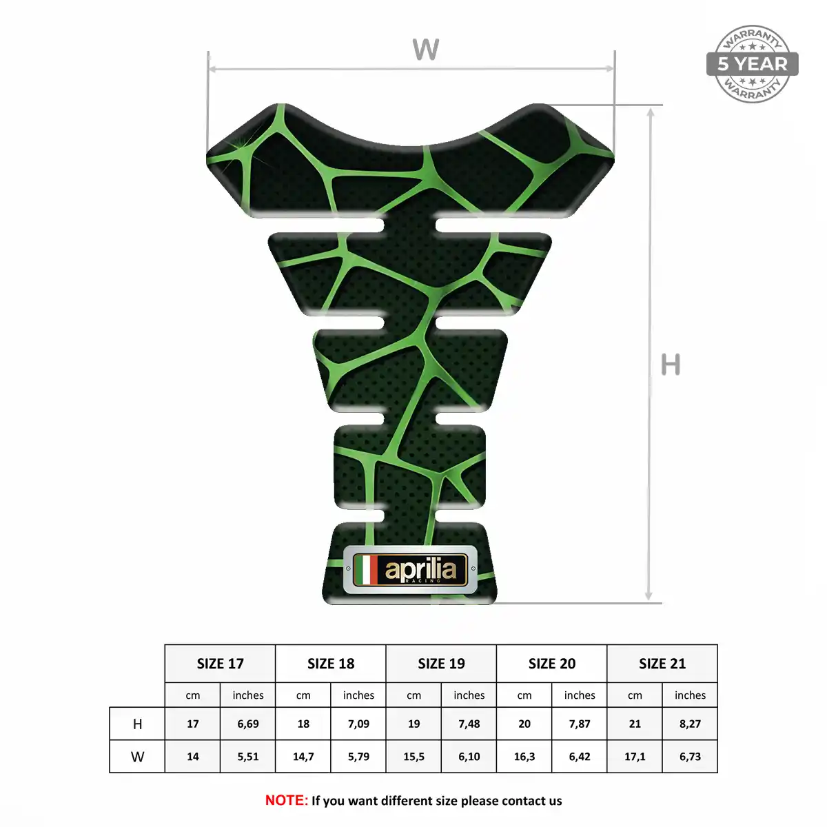Aprilia Tank Protector Guards Motorcycle Opulent Line