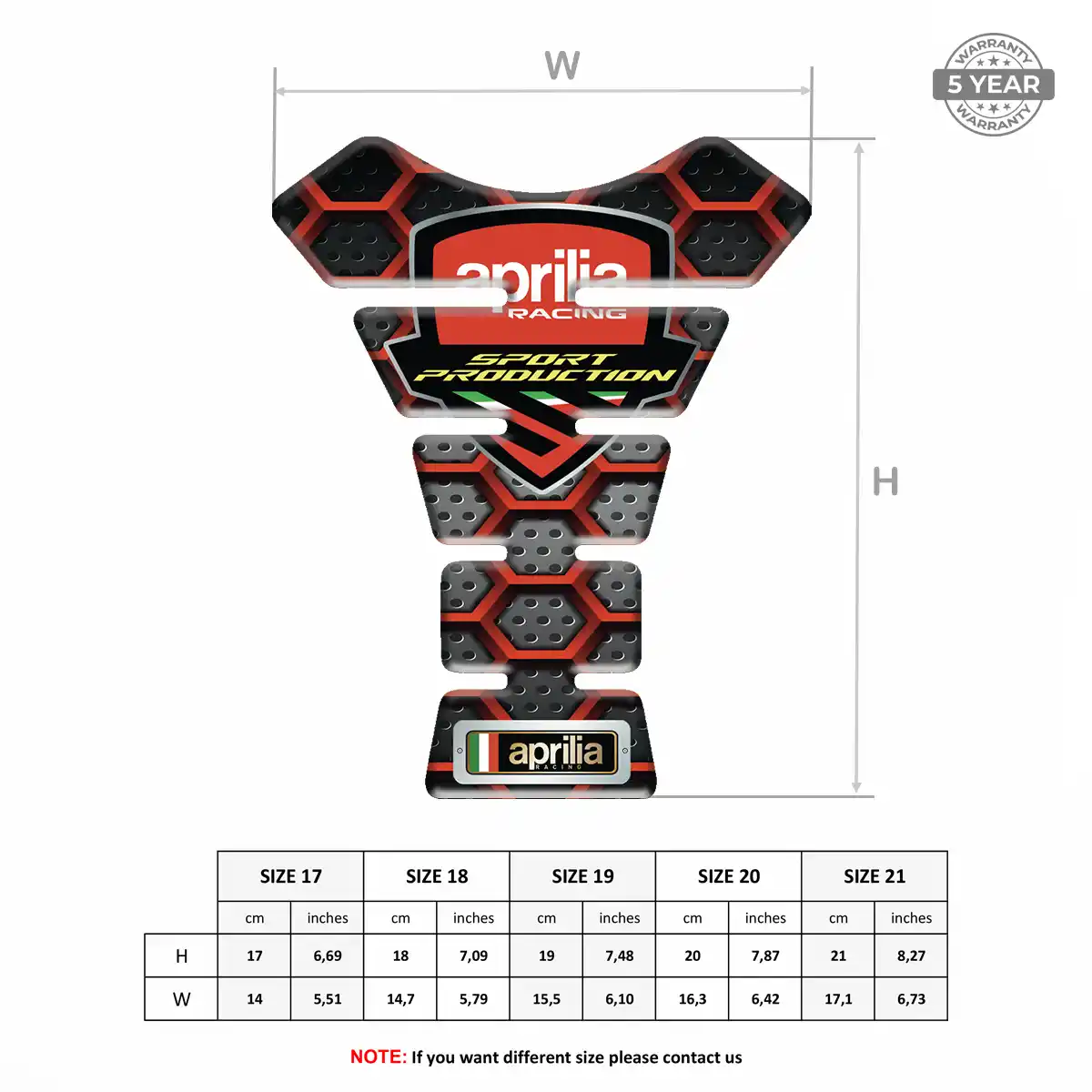 Aprilia Tank Protector Guards Motorcycle Prime Quality