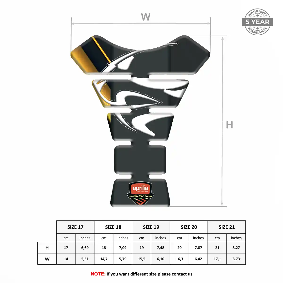 Aprilia Tank Protector Guards Motorcycle Refined Design