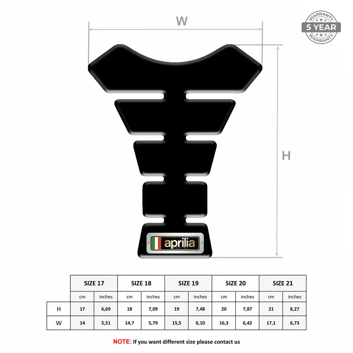 Aprilia Tank Protector Guards Motorcycle Resin Elite