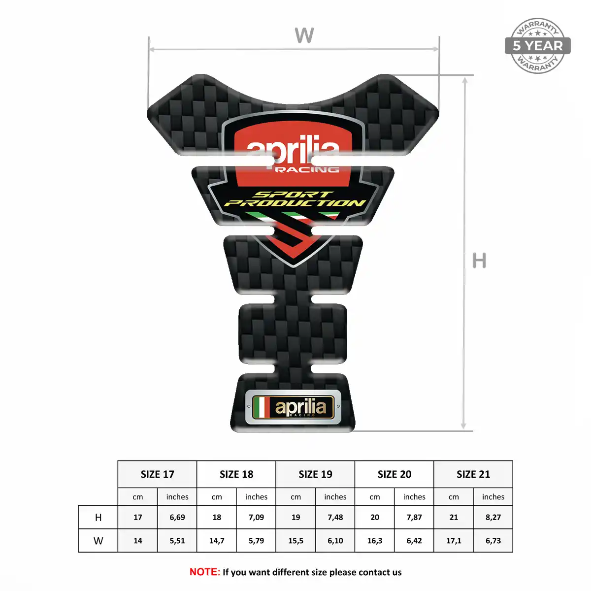 Aprilia Tank Protector Guards Motorcycle Superior Craft