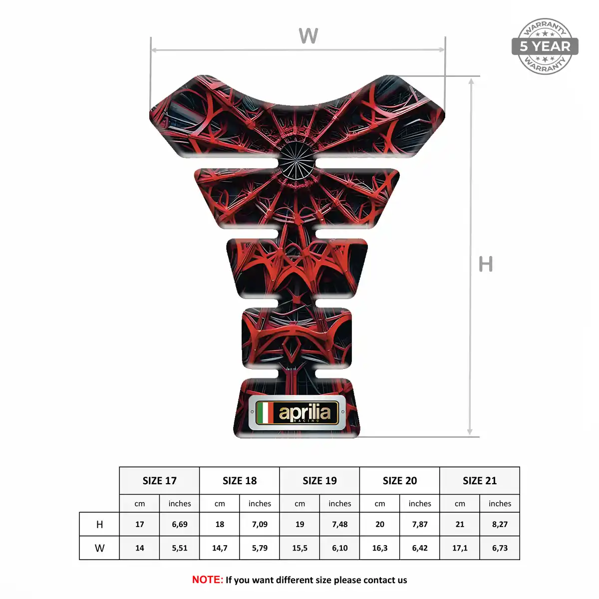 Aprilia Tank Protector Guards Opulent Line