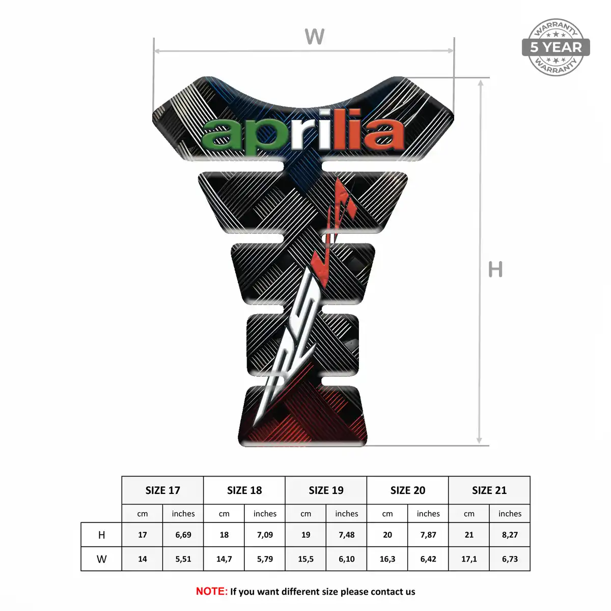 Aprilia Tank Protector Guards Prestige Line
