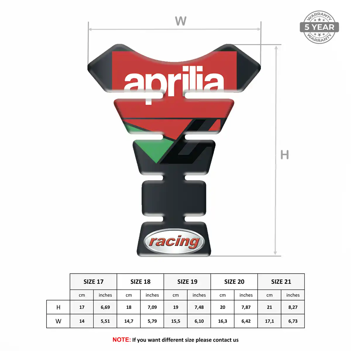 Aprilia Tank Protector Guards Refined Design