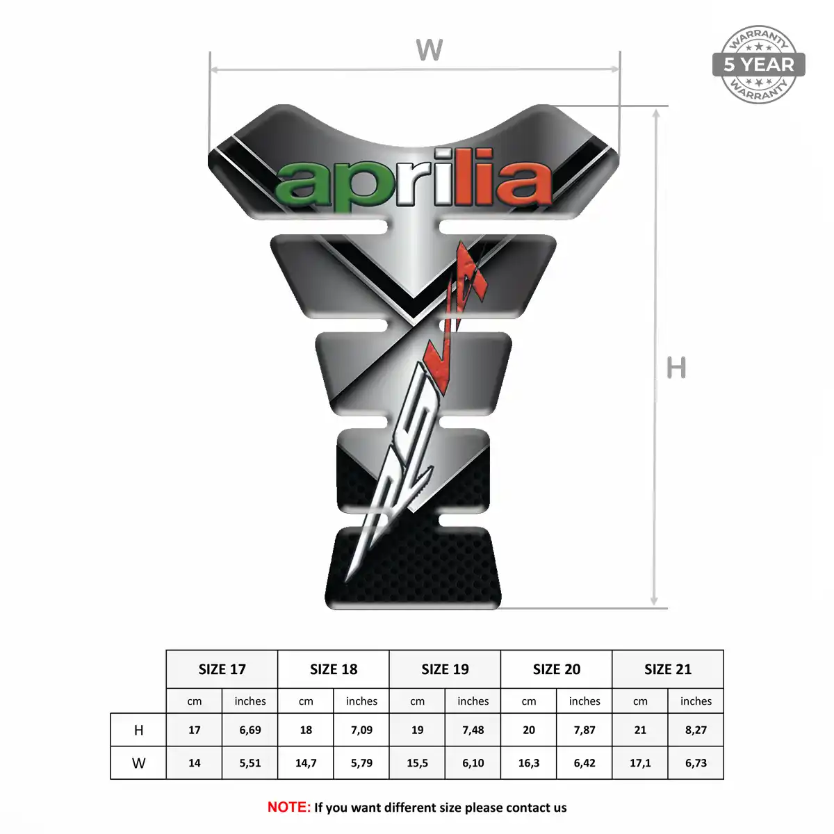 Aprilia Tank Protector Guards Sleek Style