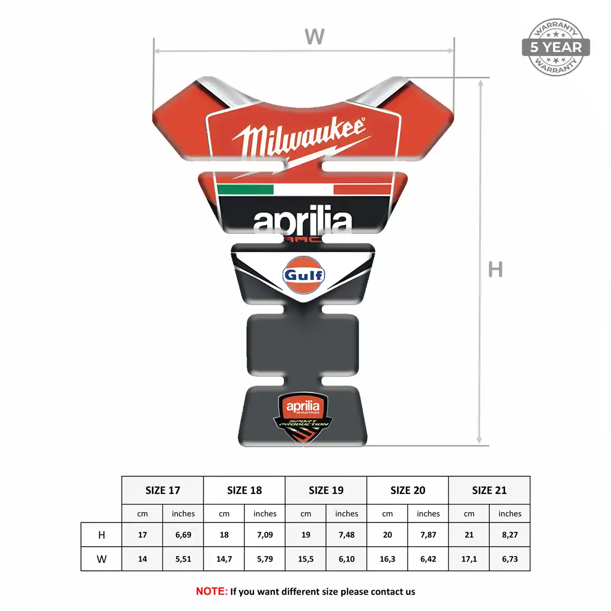 Aprilia Tank Protector Guards Superior Craft