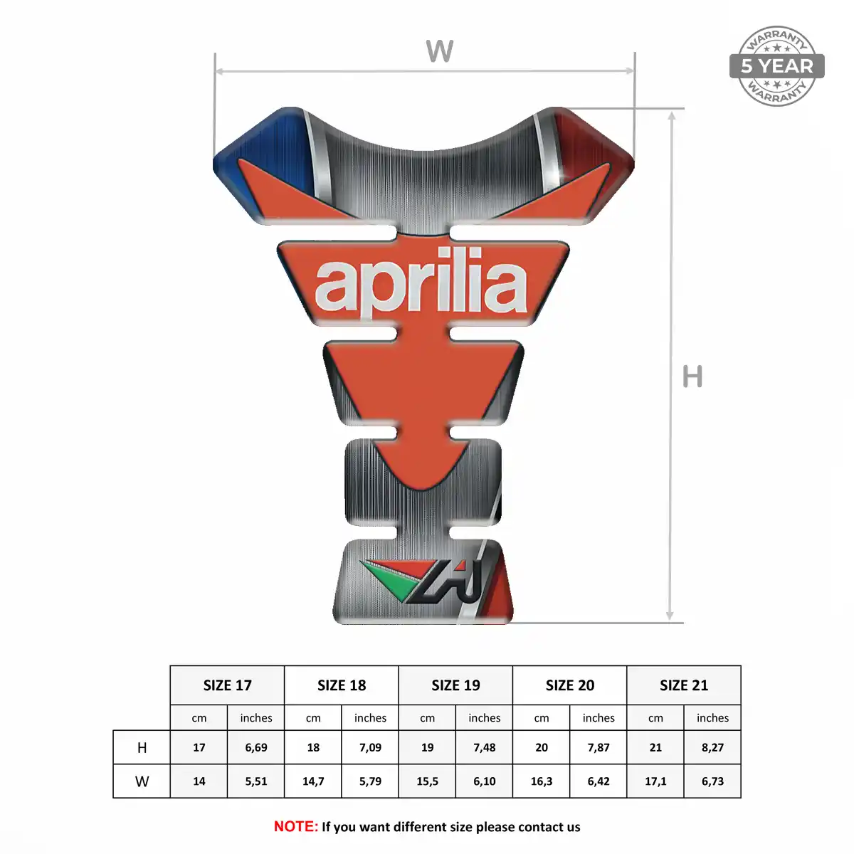 Aprilia Tank Protector Motorbike Deluxe Edition