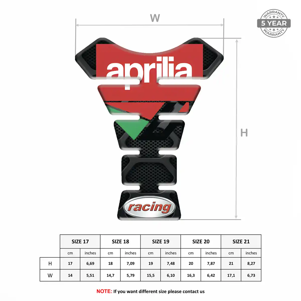 Aprilia Tank Protector Motorbike Noble Edition