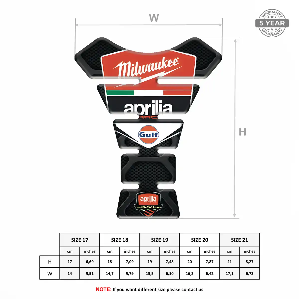 Aprilia Tank Protector Motorbike Opulent Line