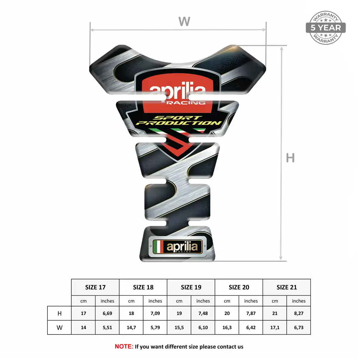 Aprilia Tank Protector Motorbike Prime Quality