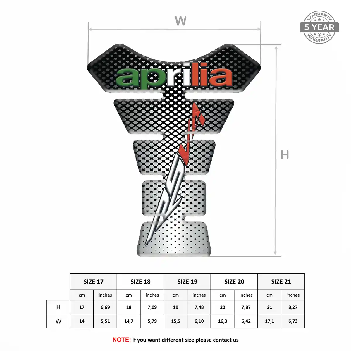 Aprilia Tank Protector Motorbike Refined Design