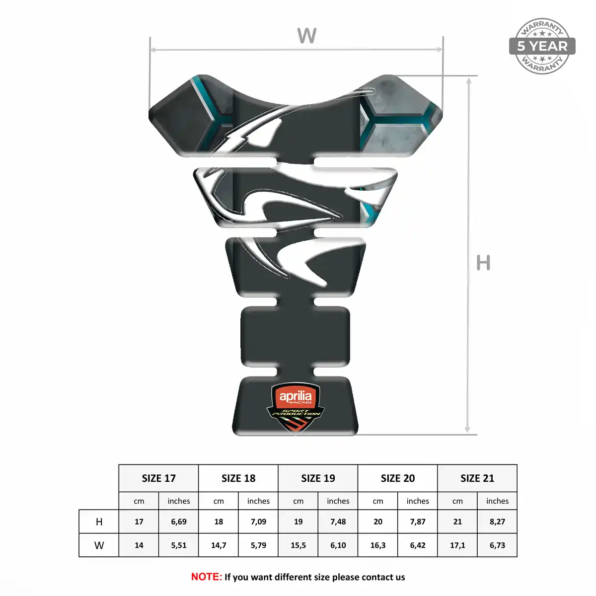 Aprilia Tank Protector Motorbike Resin Elite