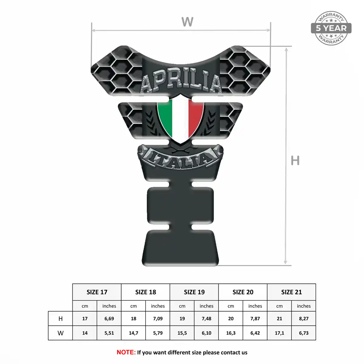 Aprilia Tank Protector Motorbike Signature Grade