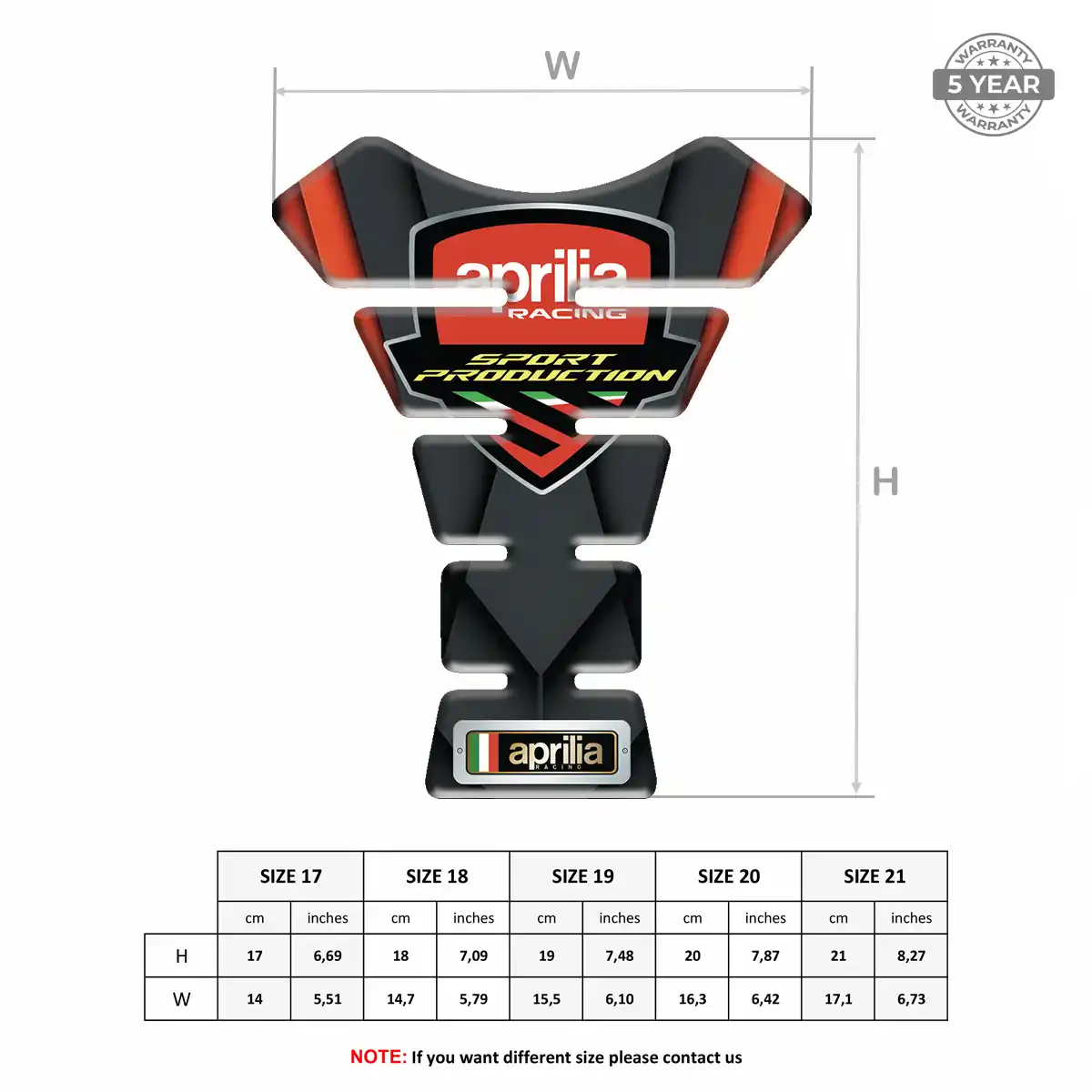 Aprilia Tank Protector Motorbike Superior Craft
