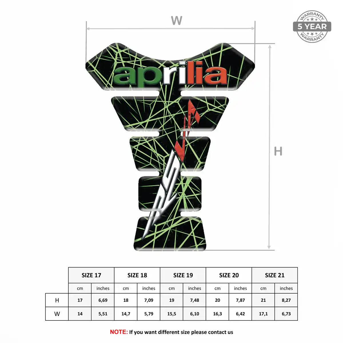 Aprilia Tank Protector Motorcycle Deluxe Edition