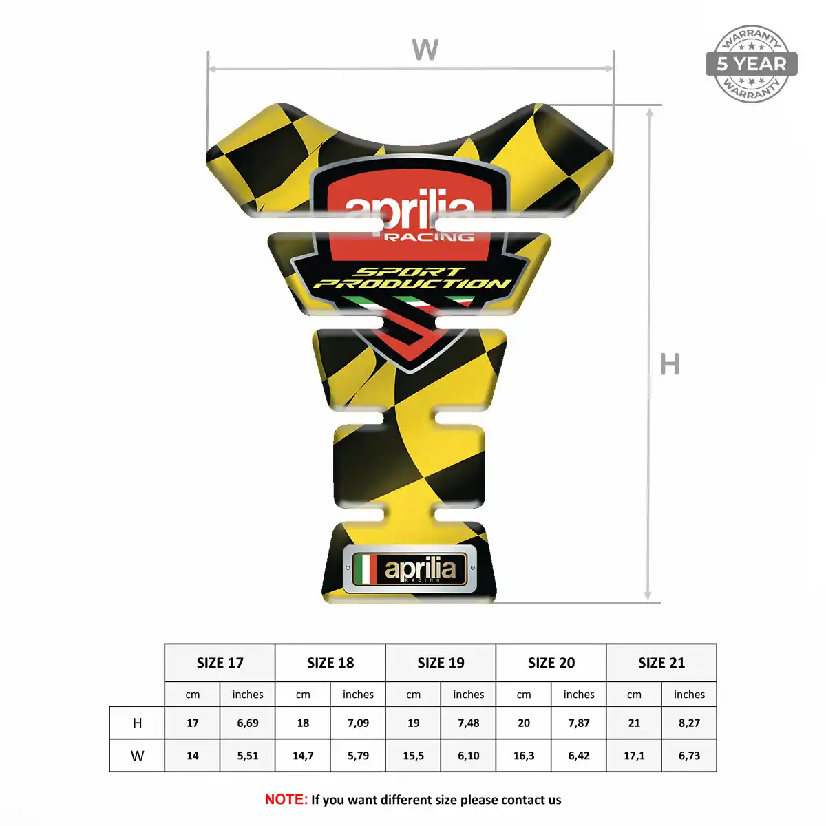 Aprilia Tank Protector Motorcycle Noble Edition