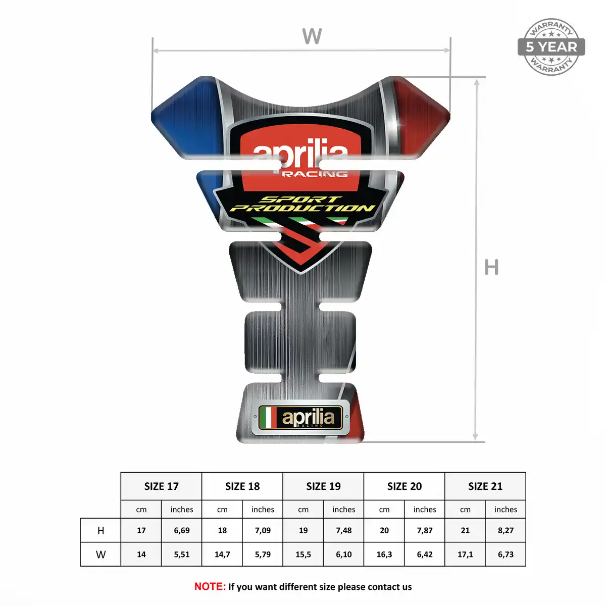 Aprilia Tank Protector Motorcycle Opulent Line