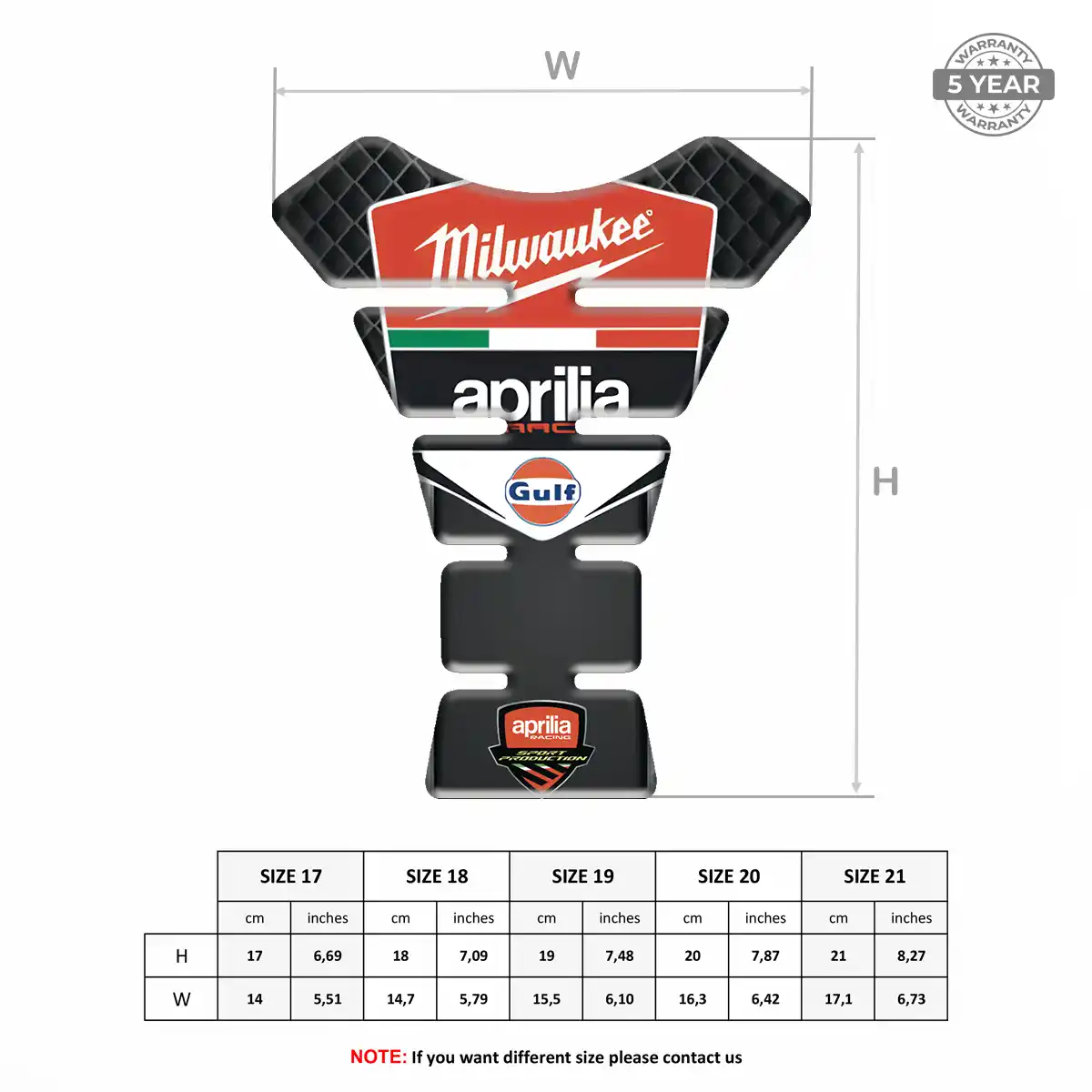 Aprilia Tank Protector Motorcycle Prestige Line