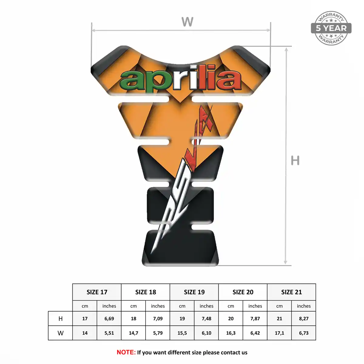 Aprilia Tank Protector Motorcycle Signature Grade