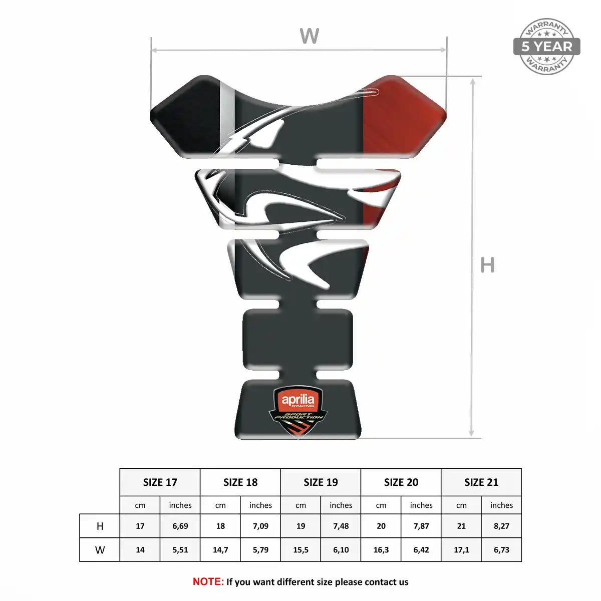 Aprilia Tank Protector Opulent Line