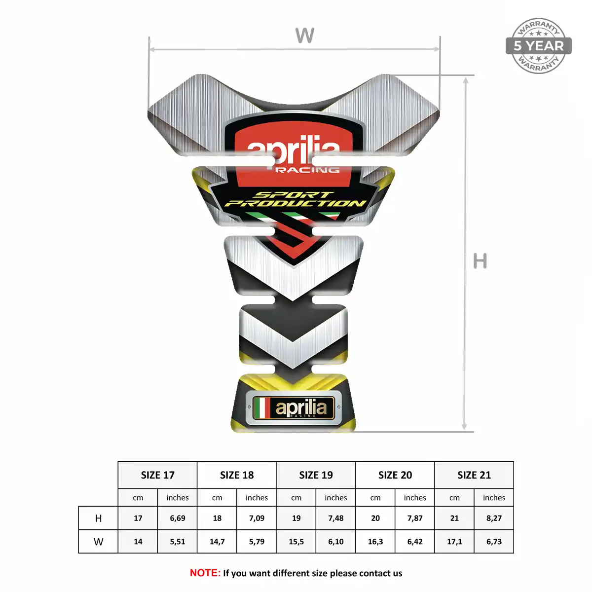 Aprilia Tank Protector Pad Motorbike Deluxe Edition