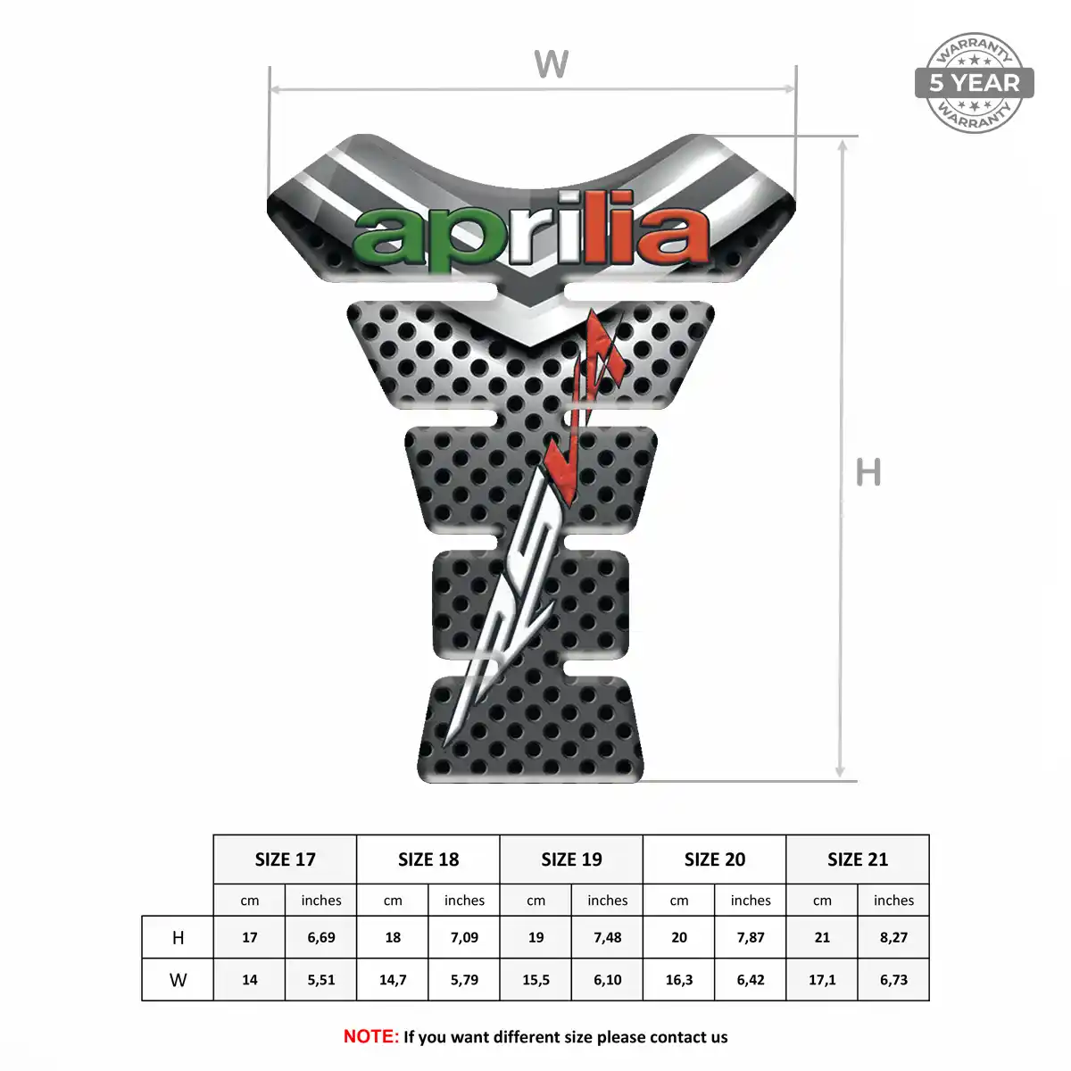 Aprilia Tank Protector Pad Motorbike Elite Edition