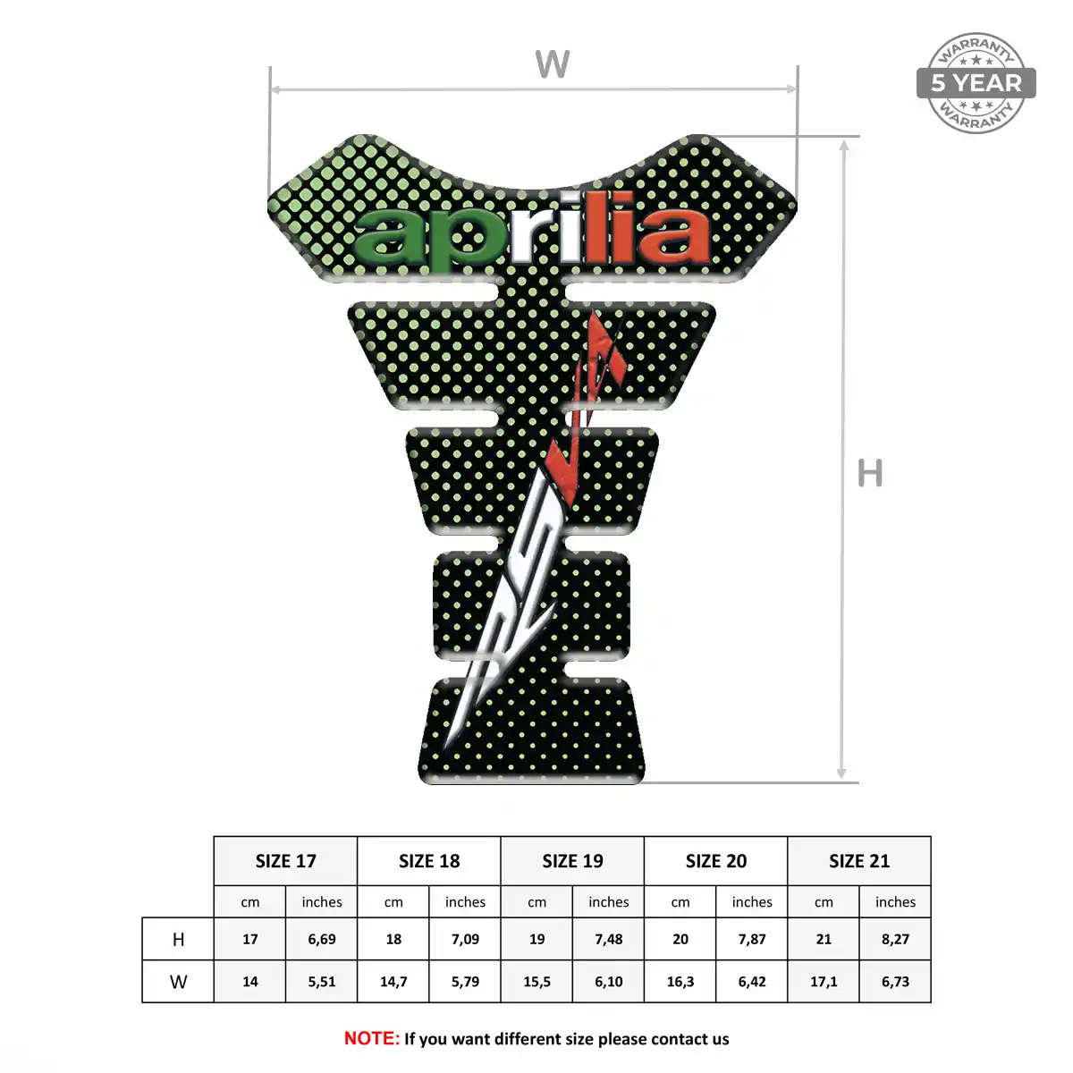Aprilia Tank Protector Pad Motorbike Exclusive Series