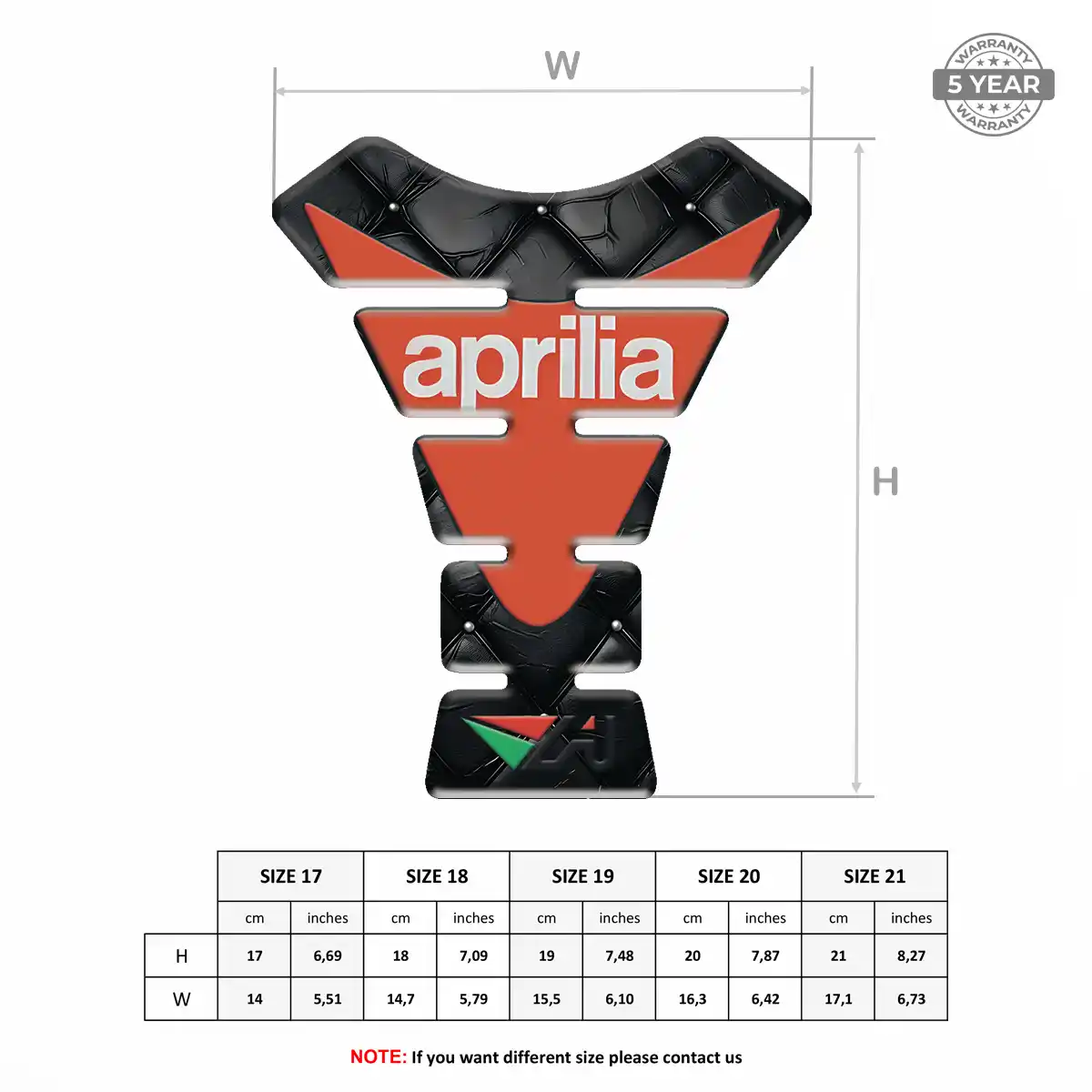 Aprilia Tank Protector Pad Motorcycle Elite Edition