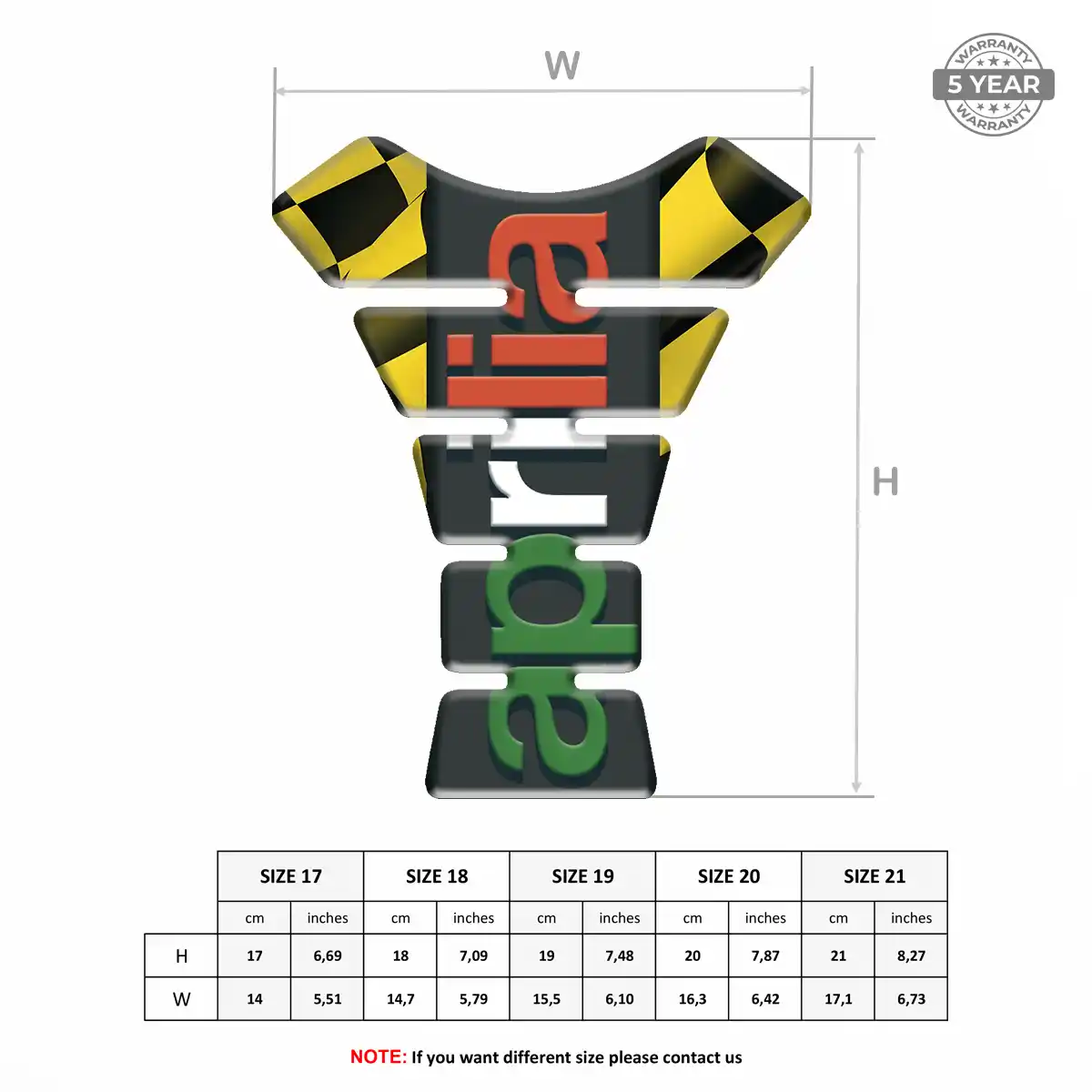 Aprilia Tank Protector Pad Motorcycle Prestige Line