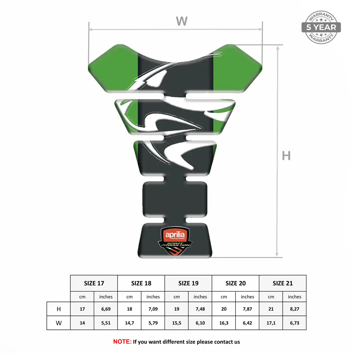 Aprilia Tank Protector Pad Motorcycle Prime Quality
